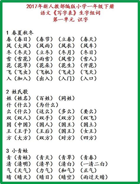 统编版语文四年级（上）生字组词汇总丨可下载打印_上册