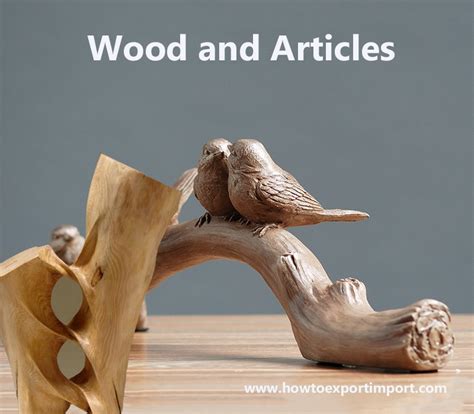 Methods to export wood and articles of wood, wood charcoal