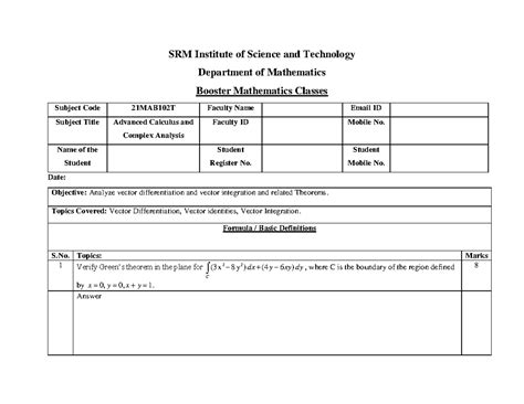 UNIT 2 Booster Mathematics PDF - SRM Institute of Science and ...