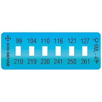 Cole-Parmer Irreversible 6-Point Horizontal Temperature Label, 210-261F ...