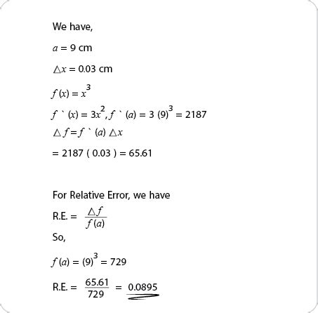 Image result for Error of Approximation Calculus