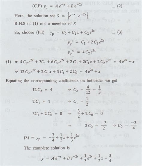 Problems based on, to find the particular integral by the method of ...