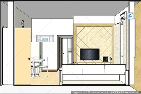 小户型住宅42平方 - SketchUp模型库 - 毕马汇 Nbimer