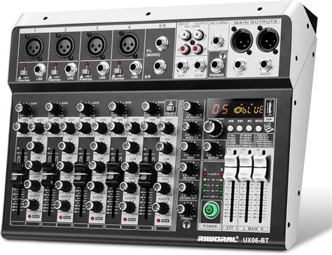 Riworal 6 Channel Audio Interface Sound Board Mixing Console India | Ubuy