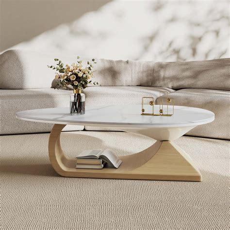 Wrought Studio™ Albanese 47.2" Modern Oval Coffee Table, Living Room ...