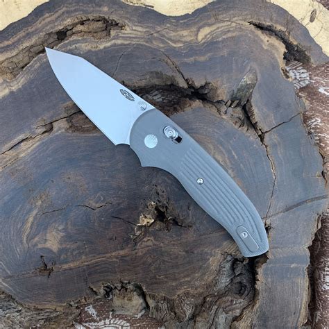 Three Rivers Manufacturing TRM Shadow River Lock Slate Gray G10 Handle Stonewashed Blade ...