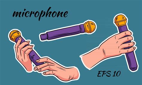 Microphone Sound Increase the volume of your voice Microphone in hand Cartoon style 2395386 ...