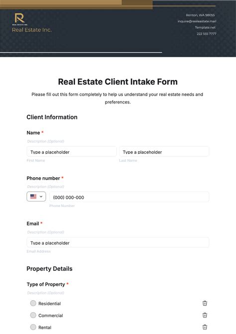 Image result for Construction Client Intake Form