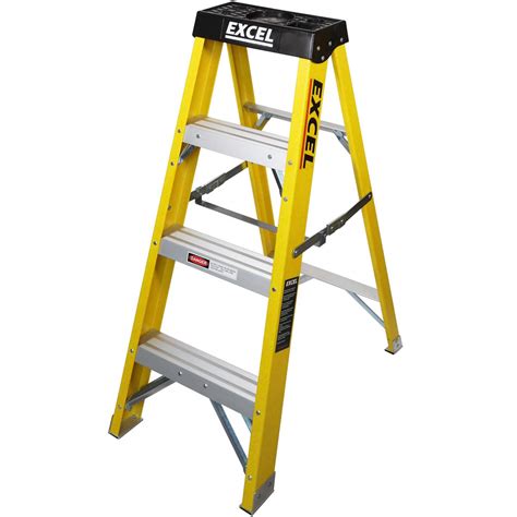 Excelelectricians Fibreglass Stepladder 3 Tread 1 03m Heavy Duty Heavy ...
