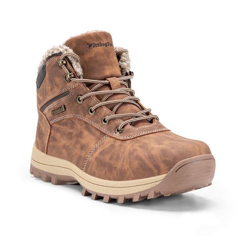 Fittington Mens Wide Snow Boots Slip-Resistant Winter Boots Warm Shoes ...