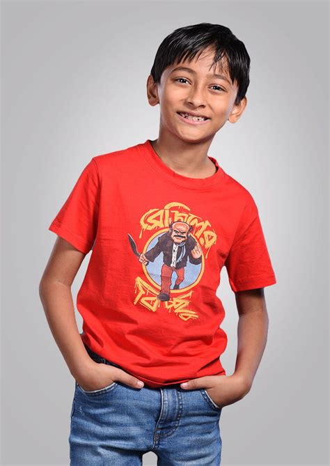 Braziler Bichhu Red - Kids Bengali T-Shirt – Bongmade