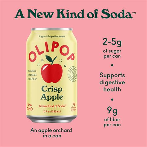 OLIPOP Prebiotic Soda Pop, Crisp Apple, A New Kind India | Ubuy