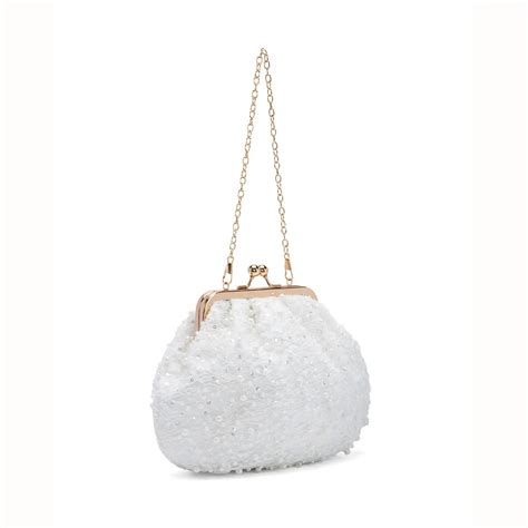 Buy Texas Nora Pearl White Clutch | Lino Perros