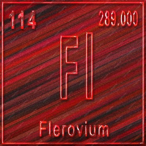 Premium Photo | Flerovium chemical element, sign with atomic number and atomic weight, periodic ...