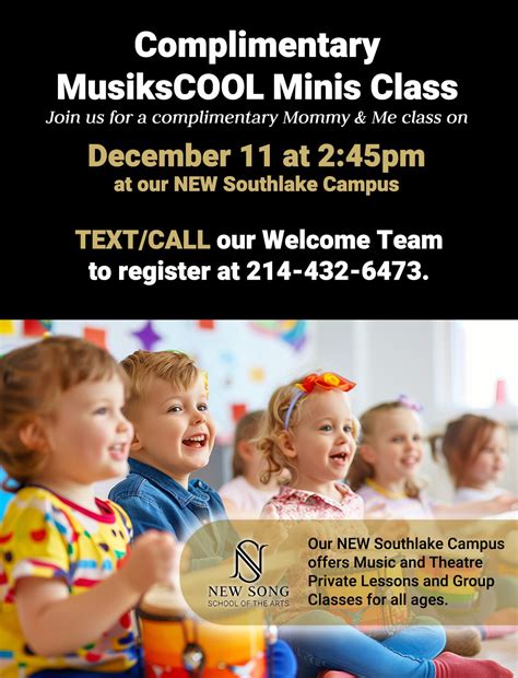 Complimentary Early Childhood Music Class, 2501 W Southlake Blvd ...