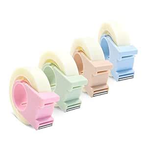 4 Pack Invisible Tape with Mini Dispenser Set 1/2 Inch Magic Tape ...