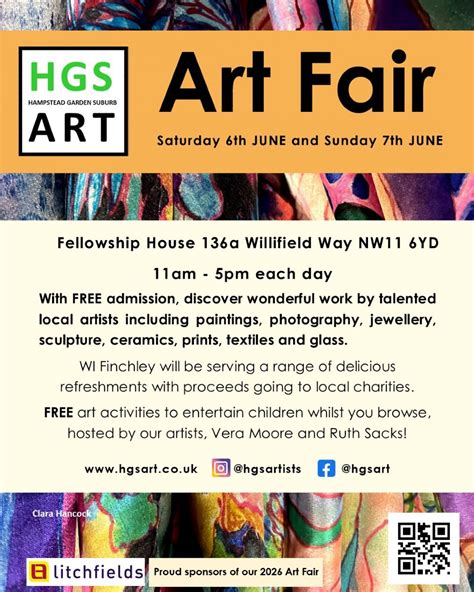 HGS Art – 2026 Art Fair Tickets, Fellowship House, Barnet, 6 June to 7 ...