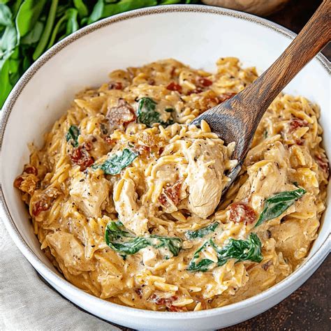 Soul-Warming Hearty Slow Cooker Creamy Tuscan Chicken Orzo Recipe ...