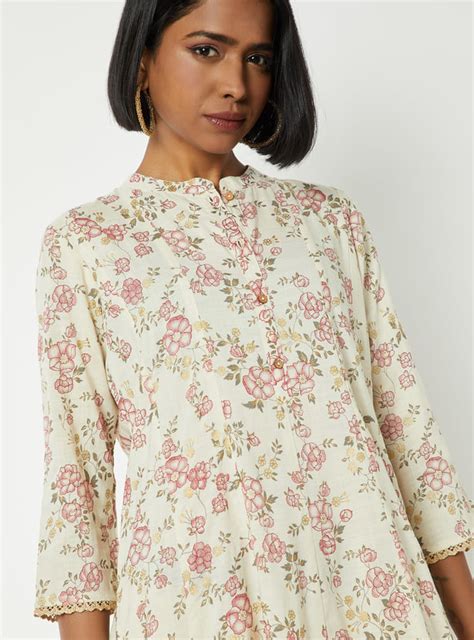 Buy Women Floral Print A-line Kurta Set Online at just Rs. 1299.0 ...