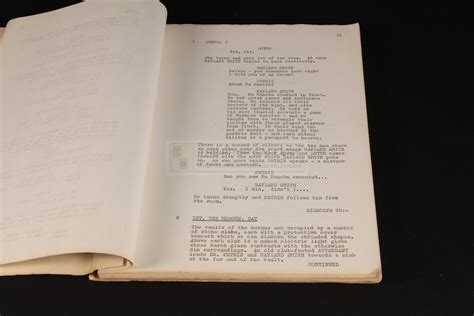 The Prop Gallery | Production used script