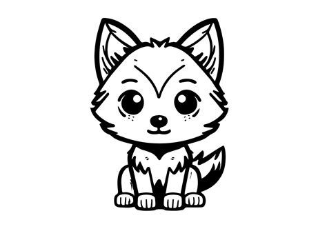 Cute Wolf Drawing