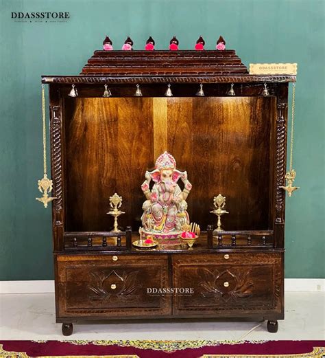 South Indian Style Solid Sheesham Wood Pooja Mandapam | D'Dass Store