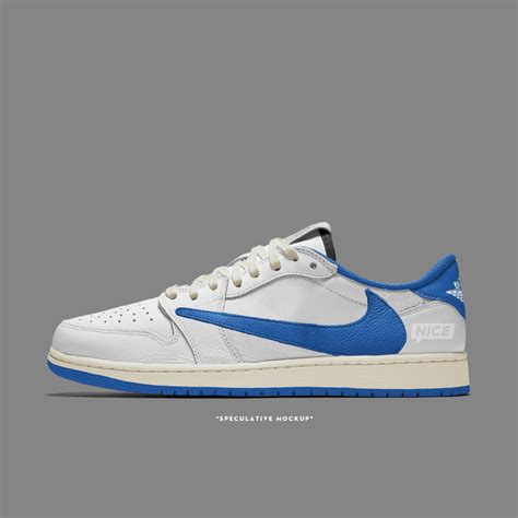 fragment x Travis Scott x Air Jordan 1 Low OG 2025 "White/Blue" | Nice Kicks