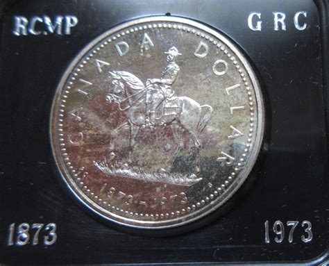 1973 Canada RCMP Commemorative Silver Dollar Coin. $1 | eBay