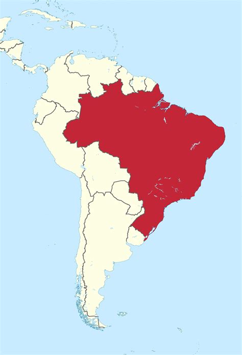 Brazil on world map: surrounding countries and location on Americas map