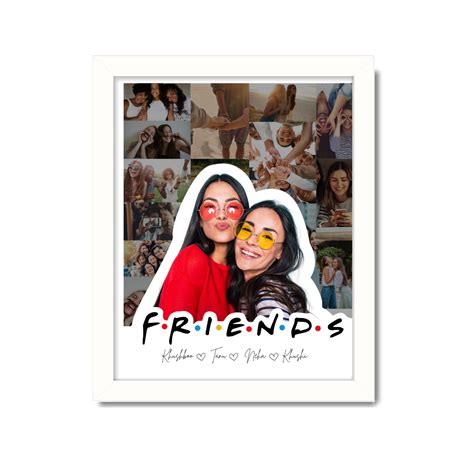 Custom Friends Photo Collage Frame Personalized 10x13 Inch White Frame ...