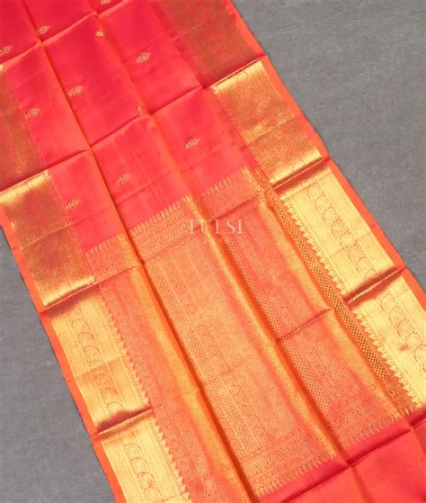 Buy Orangish Pink Kanjivaram Silk Dupatta T504133-1