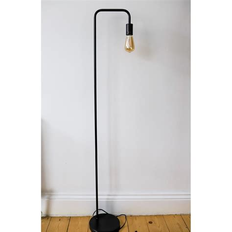 K Living | Caitlin Industrial Filament Bulb Floor Lamp Black | Studio