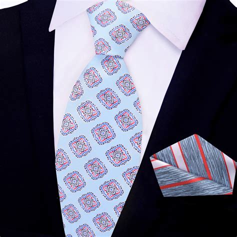Light Blue Patera Medallion Necktie