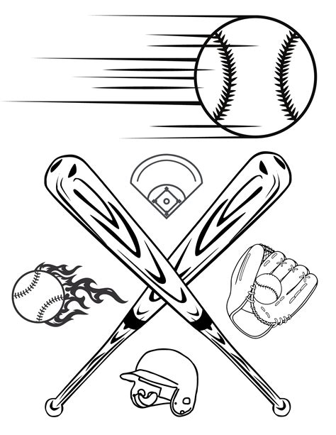 Coloring Pages Of Baseball