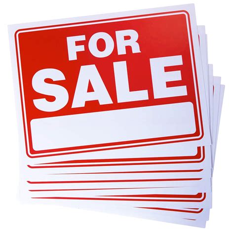 Buy Katzco 9 X 12 Inches For Sale Sign - Pack of 8 All-Weather Plastic ...
