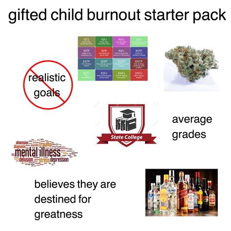 Gifted Child Burnout starter pack : r/starterpacks