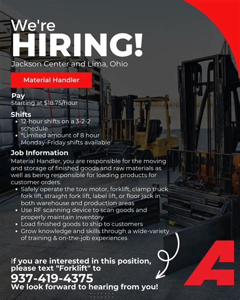 Advance Employment Staffing on LinkedIn: #igotthejob #hiring #materialhandlers #jacksoncenter # ...