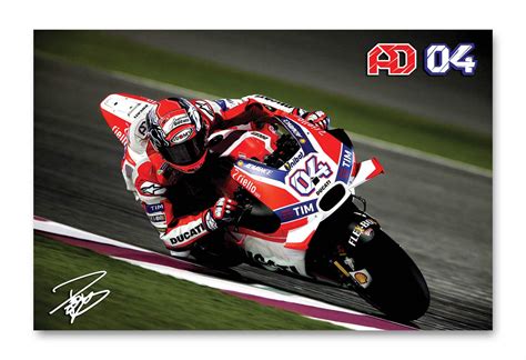 Tamatina Paper Moto Gp Andrea Dovizioso Bike No. 4 On Racing Track ...