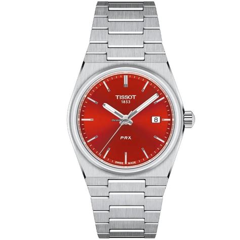 Tissot PRX 35mm Red Dial Stainless Steel Women's Watch... for Rs.29,290 ...