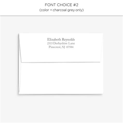 Return Address Envelope Template