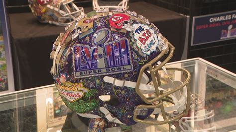 Previewing exclusive big game merchandise at Super Bowl Experience