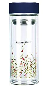 Signoraware Aqua Double Wall Glass Water Bottle, 450ml/19mm, Clear ...