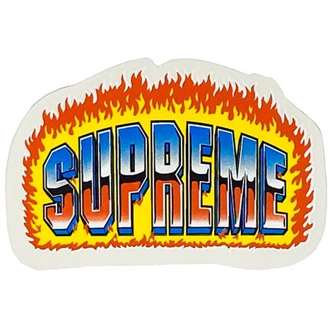 Supreme Chrome Fire Stickers | Bike logos design, Supreme, Supreme logo