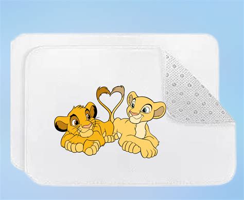 Handmade Simba And Nala Heart Inspired Personalized Floor Mat Bath ...