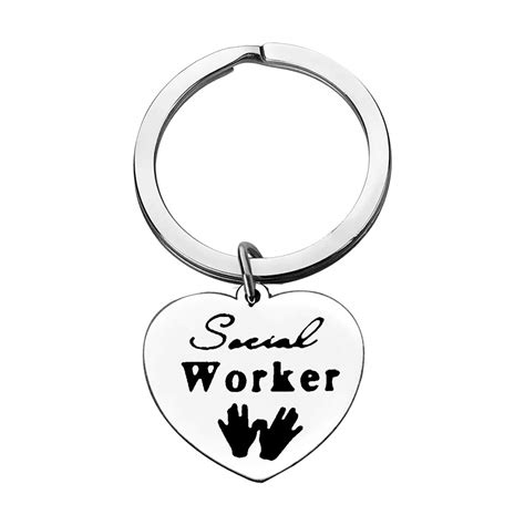 Social Worker Keychain Thank You Gift Appreciation Jewelry for Social ...