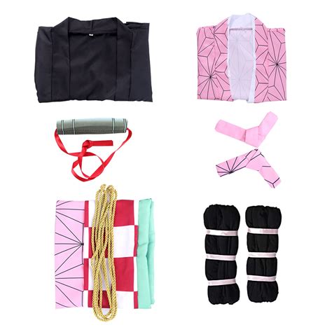 Demon Slayer Kamado Nezuko Cosplay Kimono Set, Halloween Comic Con ...
