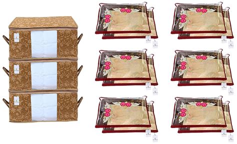 Kuber Industries Underbed Rectangular Non Woven Storage Bag Set of 3 ...