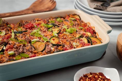 Zucchini & Ground Beef Orzo Casserole - Meal Prep - Freezer Friendly