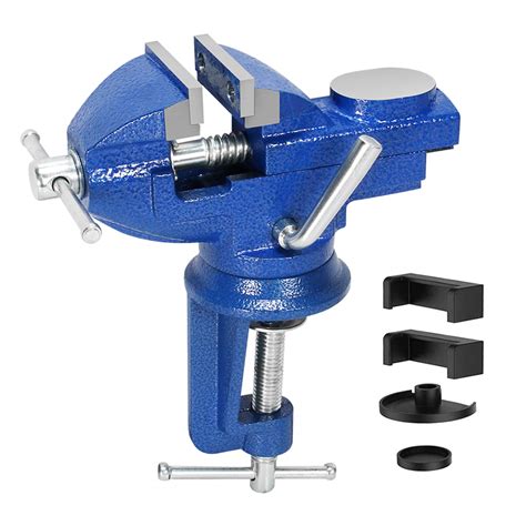 Buy Universal 3 Inch Table Vise, 360° Rotating Swivel Base Bench Vise ...