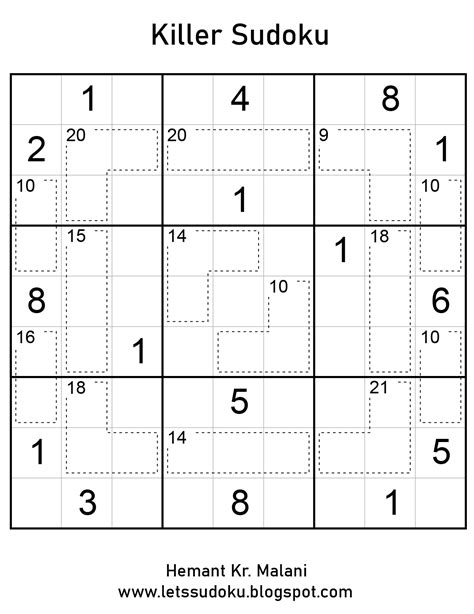 Let's Sudoku: Sudoku 58: Killer Sudoku